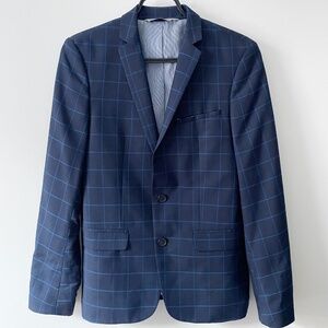 Zara Man Navy Check Suit (Blazer & Pants)